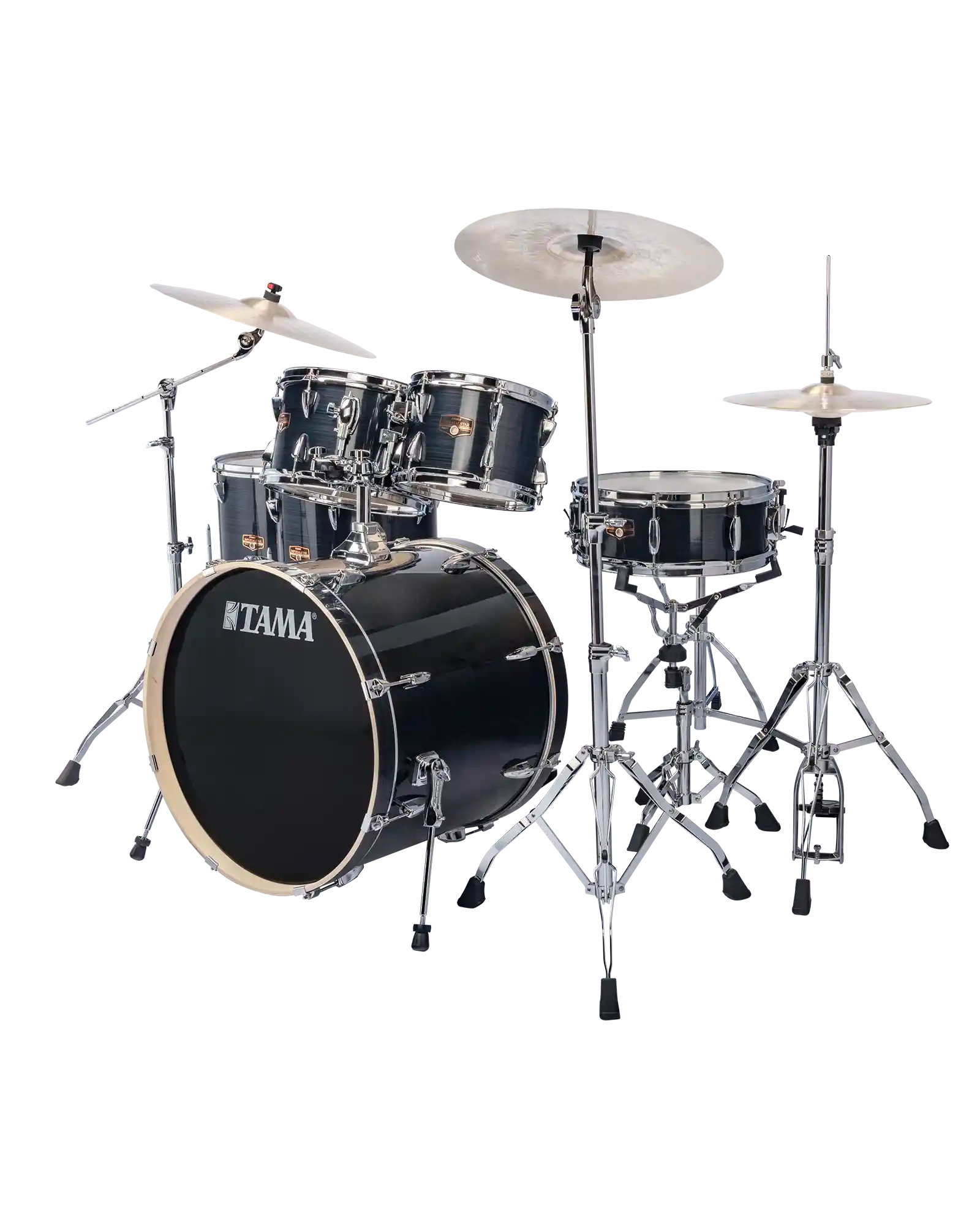 Batería TAMA Imperialstar 6 Piezas Negro Rayado con Atriles y Asiento