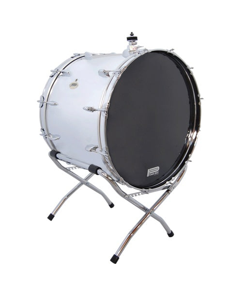 Powerbeat Bombo CAS-24 CH Cromado 24"x20" con Atril y Baquetón "RNDZ"