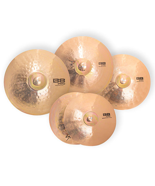 Sabian Platillos B8 Pro 14" Medium Hats/ 16" Thin Crash/ 18" Thin Crash/ 20" Medium Ride 35003B-18 Perfomance Set