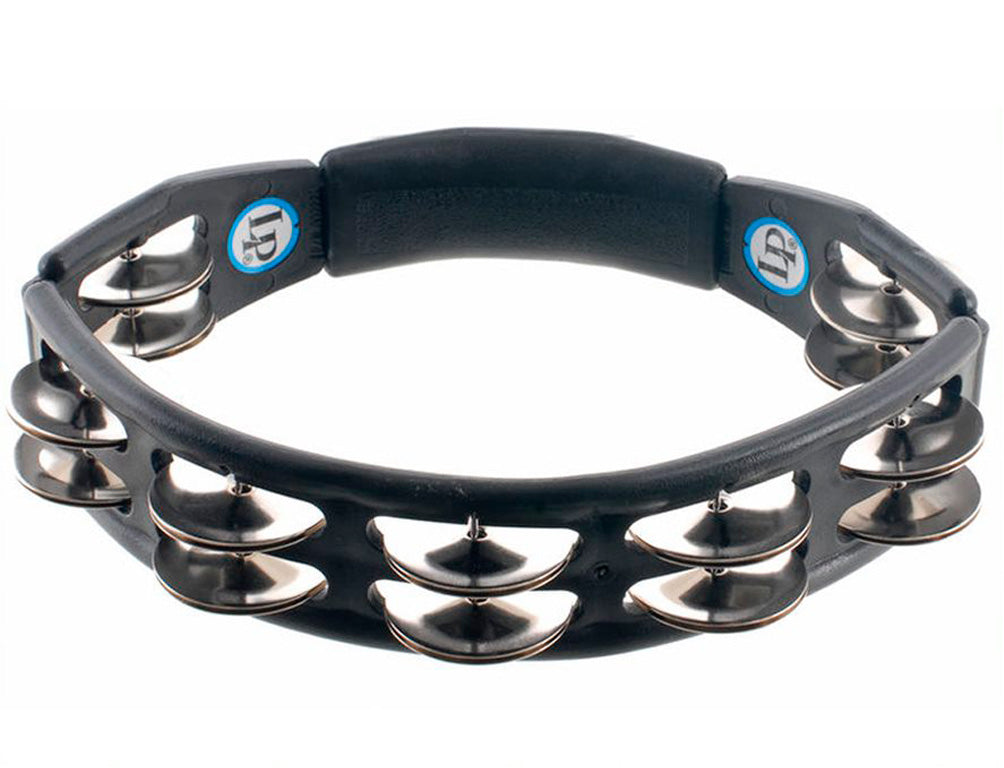 Pandero LP Cyclops de mano 2 Hileras de Sonajas, Negro