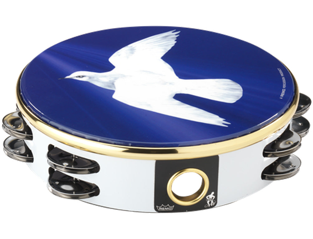 Remo Pandero 2 Hileras de Rintintines 8" TA-9208-18 Religious Dove