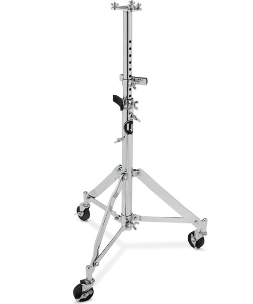Latin Percussion Atril LP290B para Conga Doble Ajustable con Ruedas