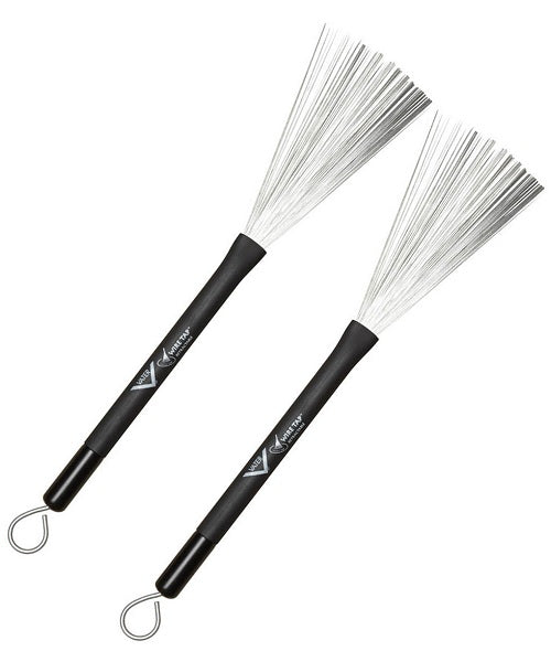 Vater Percussion Escobillas VWTR Wire Tap de Metal, Retractiles