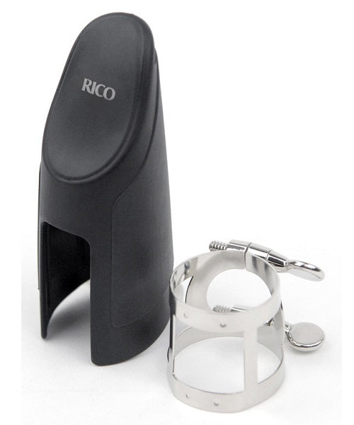 Abrazadera y Tapaboquilla D'Addario HCL1S para Clarinete Si Bemol-Plateada