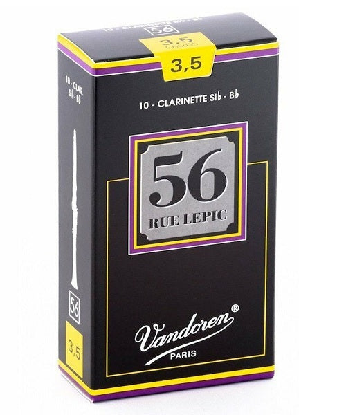 Caña Vandoren "56 Rue Lepic" CR5035(10) para Clarinete Si Bemol 3 1/2, Caja de 10 piezas