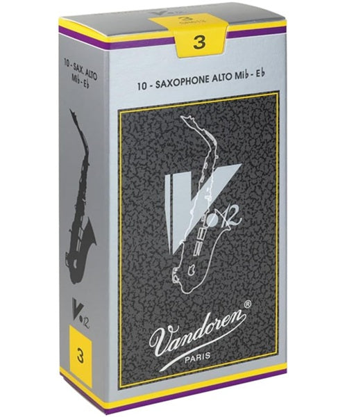Caña Vandoren "V12" SR613(10) para Saxofón Alto 3-Caja de 10 Piezas
