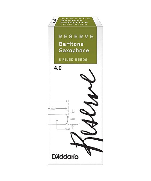 D'addario Cañas Reserve Para Saxofón Baritono 4, DLR0540(5), Caja Con 5 Pzas