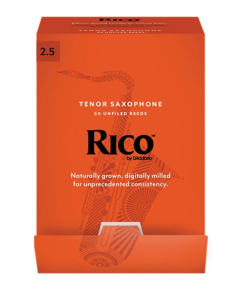 D'Addario (Rico) Cañas para Saxofón Tenor 2 1/2, RKA0125-B(50), Caja con 50 Pzas