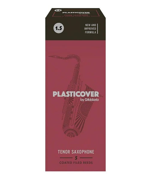 D'Addario Woodwinds (Rico) Cañas Plasticover para Saxofón Tenor 1 1/2, RRP05TSX150(5), Caja con 5 Pzas