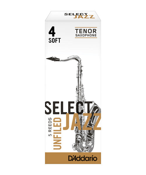 Caña D'Addario "Select Jazz Unfiled" RRS05TSX4S(5) para Saxofón Tenor 4S-Caja de 5 Piezas