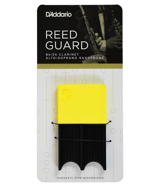 Portacañas D'Addario DRGRD4ACYL para 4 Cañas de Clarinete y Saxofón - Amarillo