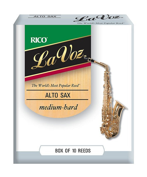 Caña D'Addario "La Voz-Medium Hard" RJC10MH(10) para Saxofón Alto-Caja de 10 Piezas.