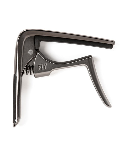 Dunlop Capo para Guitarra Acústica 63CGM Curvo Pavonado, Trigger Fly