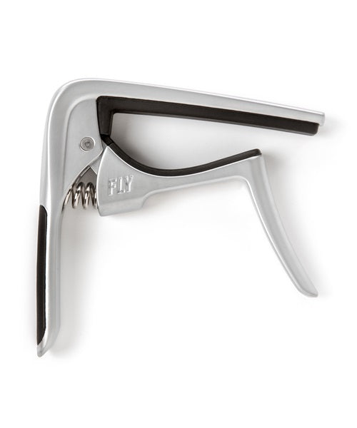 Dunlop Capo para Guitarra Acústica 63CSC Curvo Cromado Satinado, Trigger Fly