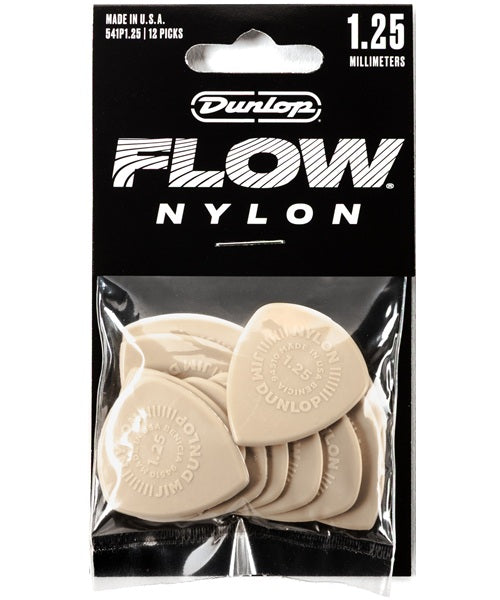 Púas Dunlop Flow Nylon 541P125 1.25mm 12 piezas