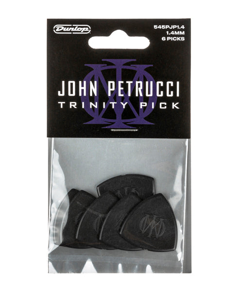 Púas Dunlop John Petrucci Trinity Negras 1.40mm 6 Piezas