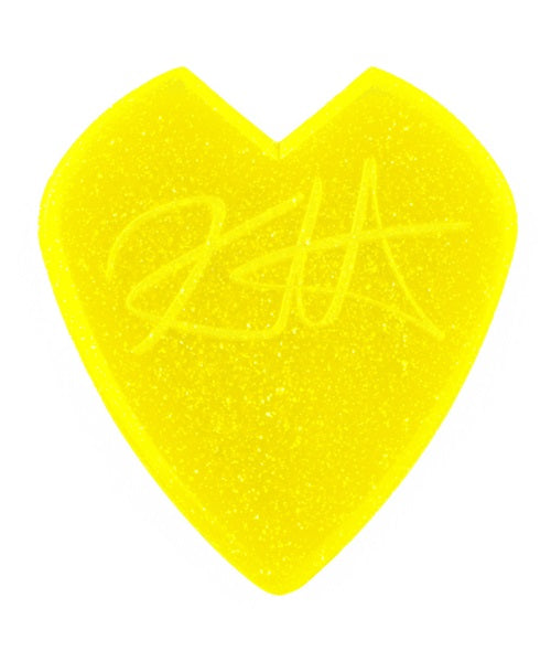Púas Dunlop Kirk Hammett 47PKH3NYS Jazz III Amarillo Brillante 6 Piezas