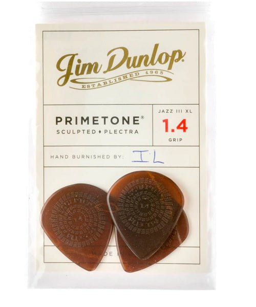 Púas Dunlop 520P1.4 Primetone Jazz III XL 1.40mm con 3 Piezas