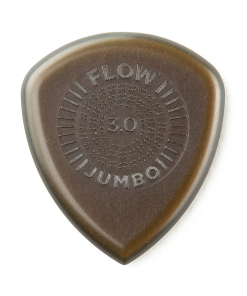 Púas Dunlop 547R3.0 Flow Jumbo Grip Café Obscuro 3.00mm 12 Piezas
