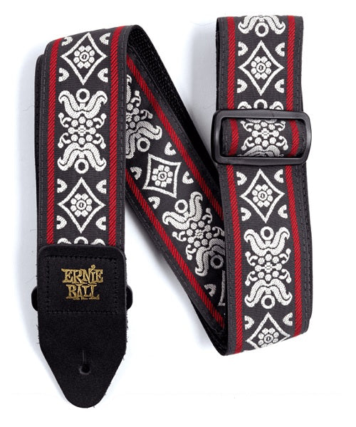 Ernie Ball Tahalí Jacquard 4669 Blackjack Red