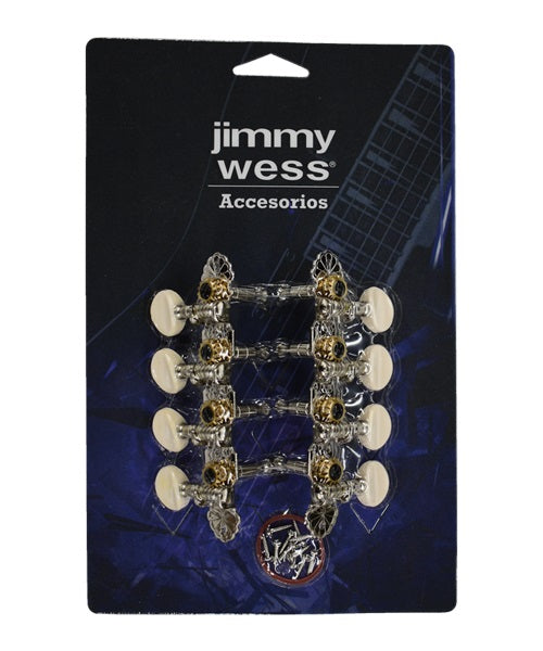 Maquinaria Jimmy Wess SKM482-CK 4+4 Niquelada para Mandolina (Perno y Botón Plástico)