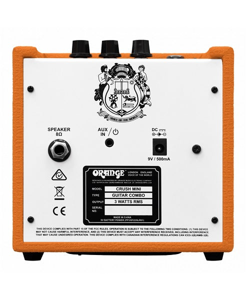 Combo Orange Crush Mini 3W 1x4 para Guitarra Eléctrica
