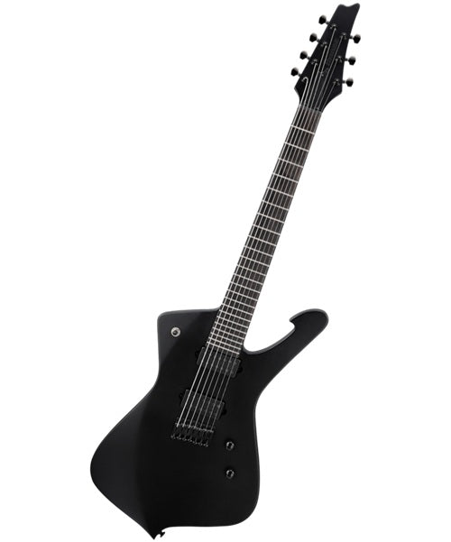 Ibanez Guitarra Eléctrica 7 Cuerdas Negro Mate ICTB721-BKF con Funda, Serie Iceman Iron Label