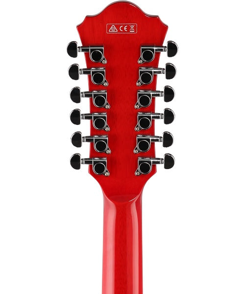 Guitarra Eléctrica Ibanez Artcore AS7312-TCD Rojo Transparente de 12 Cuerdas