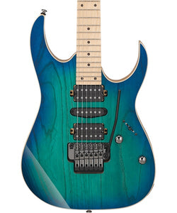 Ibanez Guitarra Eléctrica RG470AHM-BMT Entintado Verde/Sombreado Azul, Serie RG