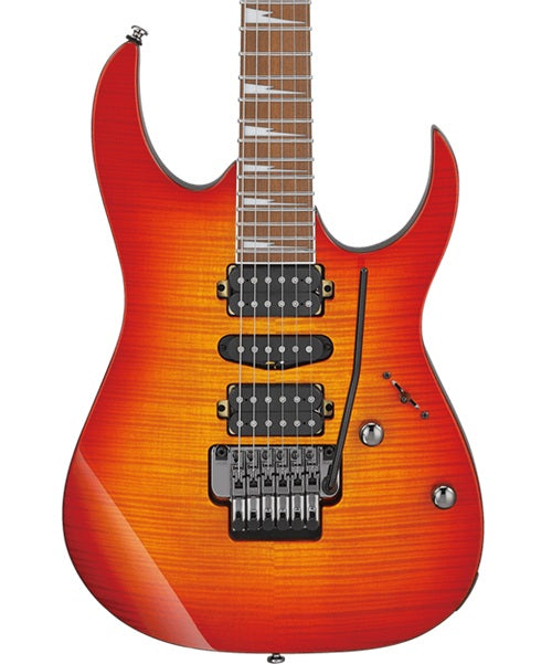Ibanez Guitarra Eléctrica RG470DXFM-CS Entintado Anaranjado/Sombreado Rojo, Serie RG