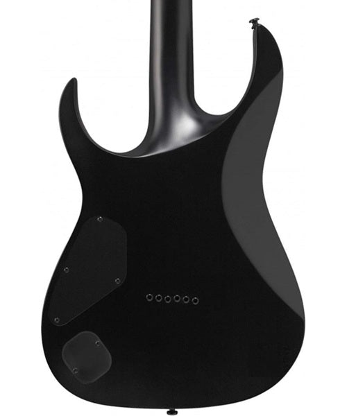 Exclusiva en Veerkamp Online Ibanez Guitarra Eléctrica Negro Mate RGRTB621-BKF, Serie RG Iron Label