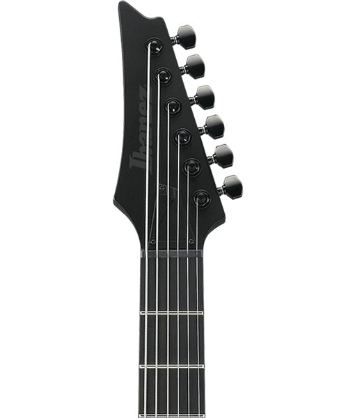 Exclusiva en Veerkamp Online Ibanez Guitarra Eléctrica Negro Mate RGRTBB21-BKF Baritono, Serie RG Iron Label