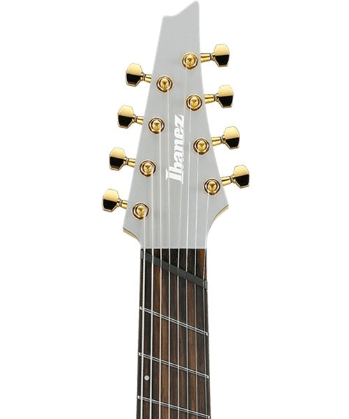 Exclusiva en Veerkamp Online Ibanez Guitarra Eléctrica 8 Cuerdas Plata Mate RGDMS8-CSM, Serie RGD Axe Design Lab