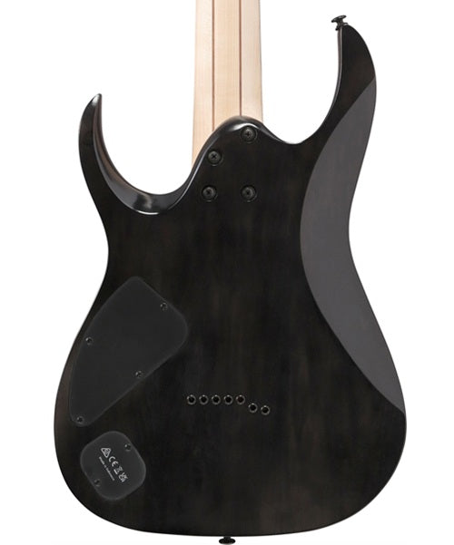 Exclusiva en Veerkamp Online Ibanez Guitarra Eléctrica 7 Cuerdas Entintado Negro Mate RGA217P1PB-DRL con Funda, Serie RGA Premium