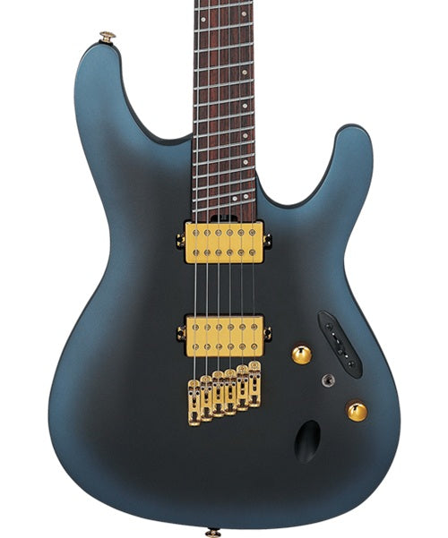 Exclusiva en Veerkamp Online Ibanez Guitarra Eléctrica Azul Mate SML721-MAM, Serie S Axe Design Lab