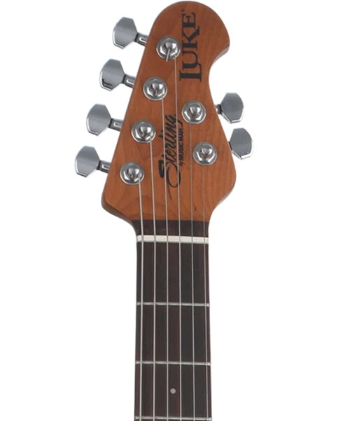 Exclusiva en Veerkamp Online Sterling by Music Man Guitarra Eléctrica Entintado Morado/Sombreado Morado ST-LK100-BLB-R2, Serie Luke LK100