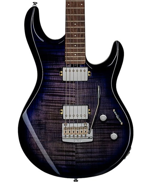Exclusiva en Veerkamp Online Sterling by Music Man Guitarra Eléctrica Entintado Morado/Sombreado Morado ST-LK100-BLB-R2, Serie Luke LK100