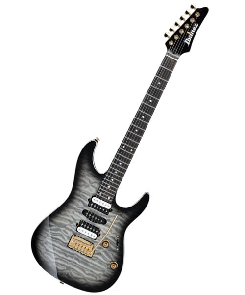Guitarra Eléctrica Ibanez AZ Premium AZ47P1QM-BIB Negro Sombreado con Funda