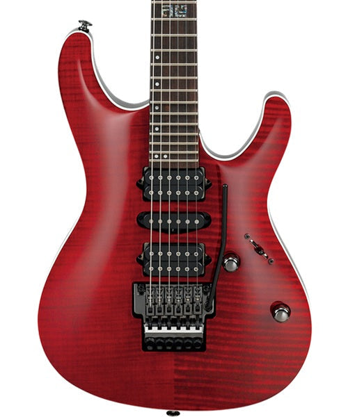 Exclusiva en Veerkamp Online Ibanez Guitarra Eléctrica Roja KIKO100-TRR con Estuche, Kiko Loureiro