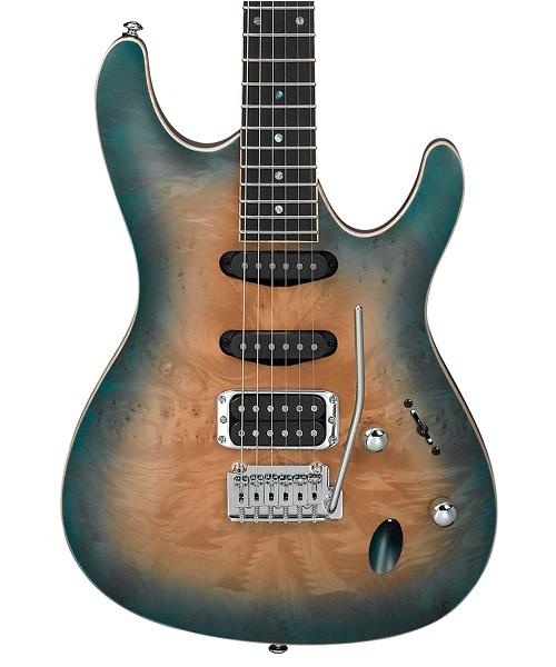 Ibanez Guitarra Eléctrica Natural Sombreado Azul SA460MBW-SUB, Serie SA