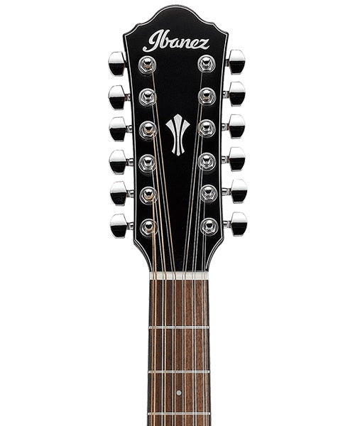 Guitarra Electroacústica Ibanez AEG5012-BKH Negra de 12 Cuerdas