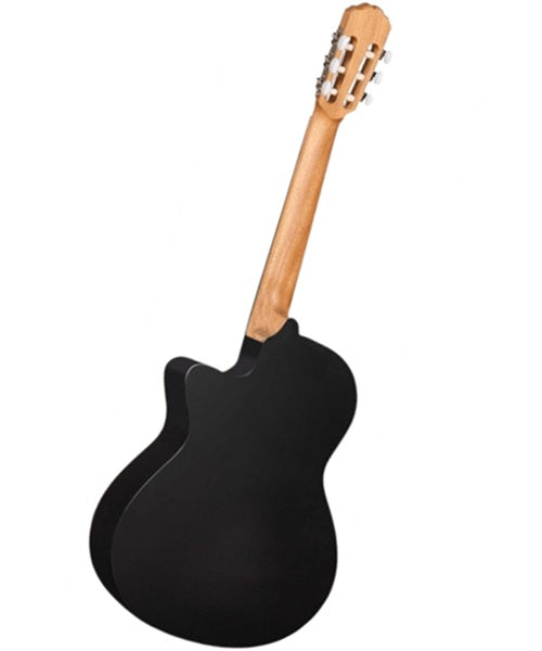 Alhambra Guitarra Electroacústica "Black Satin CW EZ" 7237, Cedro + Caoba con Funda