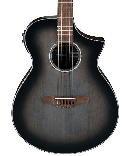 Guitarra Electroacústica Ibanez AEWC11-TCB Negro Transparente Sombreado Negro