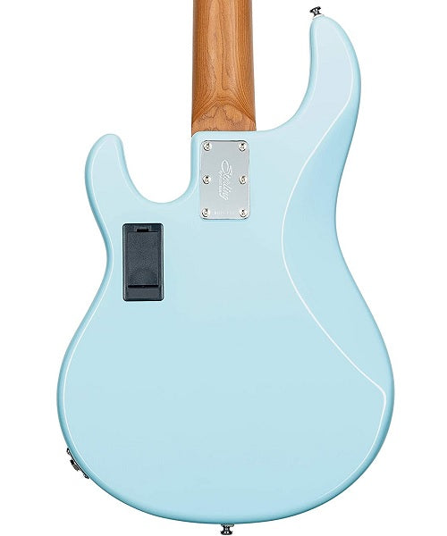 Bajo Eléctrico Sterling by Music Man StingRay RAY35 HH de 5 Cuerdas Azul Pastel con Funda