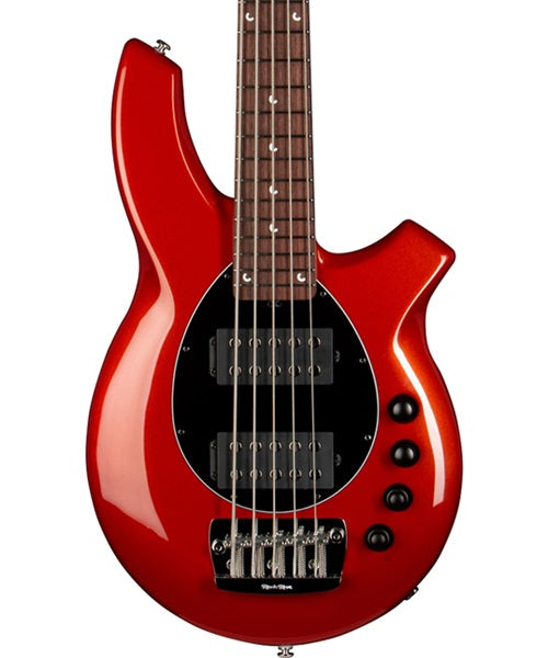 Bajo Eléctrico Music Man Bongo 5 HH de 5 Cuerdas Anaranjado Metálico con Estuche