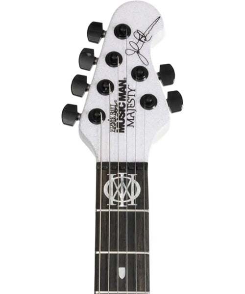 Exclusiva en Veerkamp Online Music Man Guitarra Eléctrica 611-24K-50-00-MB-BM Blanco con Estuche, Majesty