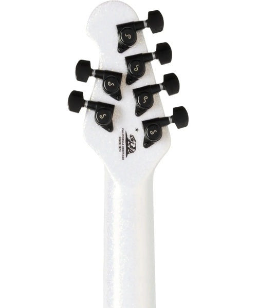 Exclusiva en Veerkamp Online Music Man Guitarra Eléctrica 611-24K-50-00-MB-BM Blanco con Estuche, Majesty