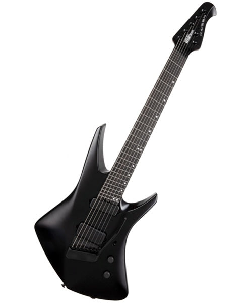 Exclusiva en Veerkamp Online Music Man Guitarra Eléctrica 7 Cuerdas 730-66-52-00-MB-BM Negro Mate con Estuche, Kaizen 7