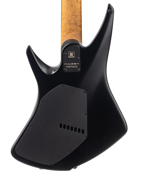 Exclusiva en Veerkamp Online Music Man Guitarra Eléctrica 7 Cuerdas 730-66-52-00-MB-BM Negro Mate con Estuche, Kaizen 7