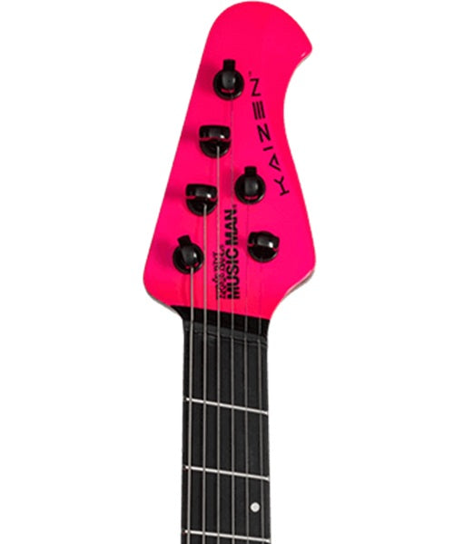 “Exclusiva en Veerkamp Online” Music Man Guitarra Eléctrica 732-BPH-51-00 -MB-BM Rosa Fosforecente con Estuche, Kaizen